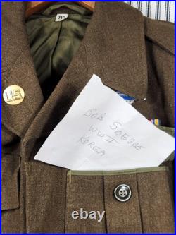 WWII-Korean War, US Army Ike Jacket & Cap (34R) Infantry Division, Corporal