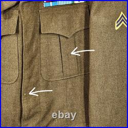 WWII-Korean War, US Army Ike Jacket & Cap (34R) Infantry Division, Corporal