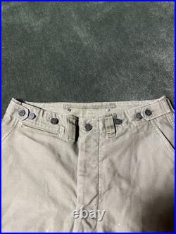 WWII M-43 Field Pants with13 Star Metal Buttons, US Army 1940s, W30 X L28