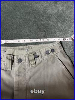 WWII M-43 Field Pants with13 Star Metal Buttons, US Army 1940s, W30 X L28