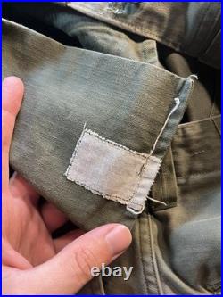 WWII M-43 Field Pants with13 Star Metal Buttons, US Army 1940s, W30 X L28