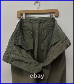 WWII M-43 Field Pants with13 Star Metal Buttons, US Army 1940s, W32 x L31, V-98