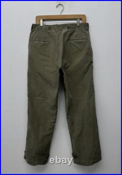 WWII M-43 Field Pants with13 Star Metal Buttons, US Army 1940s, W32 x L31, V-98