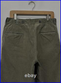 WWII M-43 Field Pants with13 Star Metal Buttons, US Army 1940s, W32 x L31, V-98