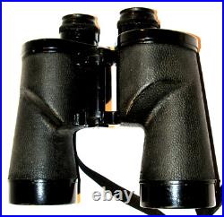 WWII M17 A1 7x50 US ARMY BINOCULARS! WITH NECK STRAP & LEATHER CASE! CLEAR VIEW