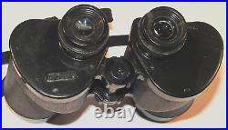 WWII M17 A1 7x50 US ARMY BINOCULARS! WITH NECK STRAP & LEATHER CASE! CLEAR VIEW