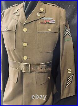 WWII M1926 Spec 8-31B NCO Service Coat 121st Infantry Georgia Army National Grd