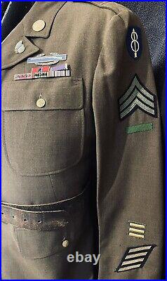 WWII M1926 Spec 8-31B NCO Service Coat 121st Infantry Georgia Army National Grd