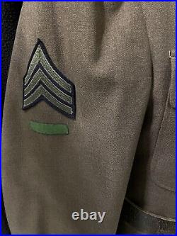 WWII M1926 Spec 8-31B NCO Service Coat 121st Infantry Georgia Army National Grd