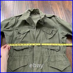 WWII M1943 Field Jacket Size 36R Army Green HBT WW2 Military Rare 40s Vintage