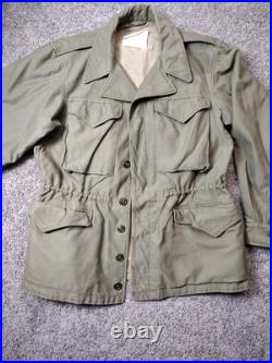 WWII M1943 Field Jacket Size 38R Army Green HBT WW2 Military Rare 1943