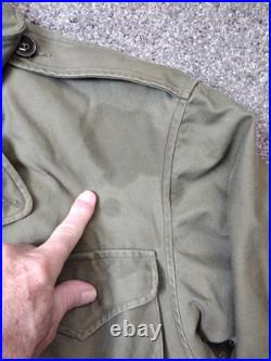 WWII M1943 Field Jacket Size 38R Army Green HBT WW2 Military Rare 1943