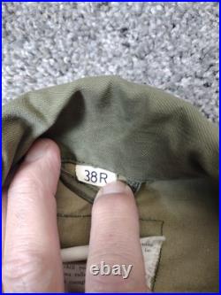 WWII M1943 Field Jacket Size 38R Army Green HBT WW2 Military Rare 1943