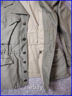 WWII M1943 Field Jacket Size 38R Army Green HBT WW2 Military Rare 1943