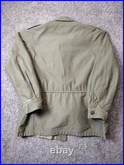 WWII M1943 Field Jacket Size 38R Army Green HBT WW2 Military Rare 1943