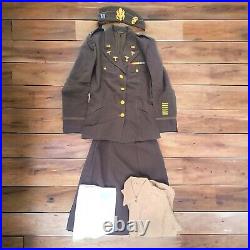 WWII Military Army Nurse Corps Winter Uniform RARE Original NAMED Vintage