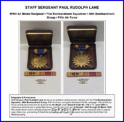 WWII Named Air Medal GO 116 Paul R. Lane 38th BG 5th Air Force
