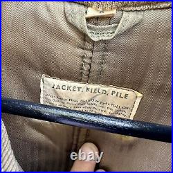 WWII Near Mint Deadstock US Army M-43 Pile Liner Thick Silk Padded Interior