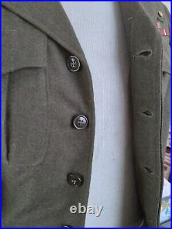 WWII OD Wool Ike Jacket US Army Western Pacific Forces Size 36S dated April 1945