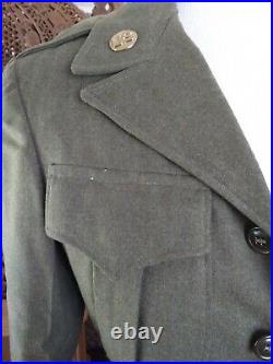 WWII OD Wool Ike Jacket US Army Western Pacific Forces Size 36S dated April 1945