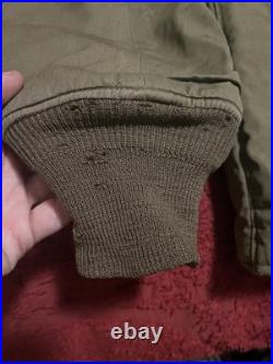 WWII Original M43 Pile Liner 36R Jacket US ARMY M1943 Field WW2 Coat 44 chest