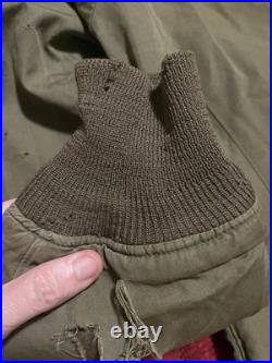 WWII Original M43 Pile Liner 36R Jacket US ARMY M1943 Field WW2 Coat 44 chest