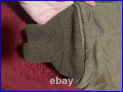 WWII Original M43 Pile Liner 36R Jacket US ARMY M1943 Field WW2 Coat 44 chest