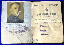 WWII Original Red Army Soviet ID Jewish Officer Rare 1938 Photo Identity Papers