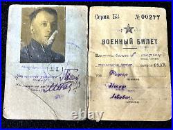 WWII Original Red Army Soviet ID Jewish Officer Rare 1938 Photo Identity Papers