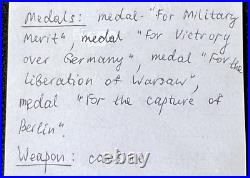 WWII Original Red Army Soviet ID Ukrainian KHOMENKO Battle Warsaw Berlin 1945