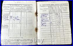 WWII Original Red Army Soviet Identity Papers Ukrainian Cadet ID Paybook Record
