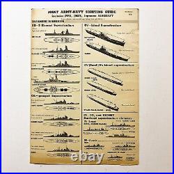 WWII RESTRICTED 1944'Japanese Aircraft & Warship' Joint Army Navy Poster Relic