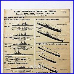 WWII RESTRICTED 1944'Japanese Aircraft & Warship' Joint Army Navy Poster Relic