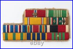 WWII Ribbon Bar Decorated Army Officer Dutch & Luxembourg Awards Arrowhead D-Day