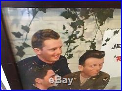 WWII Royal Crown RC Cola Cardboard Sign Jeanette MacDonald with Soldiers Army USMC