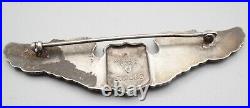 WWII Sterling Army Air Forces Pilot Full Size 3 Inch Wings Badge by Meyer RARE