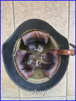 WWII Swiss Army M1918 Helmet + extra chinstrap