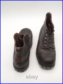 WWII Swiss Army Mountain Hobnail Boots Gebirgsjäger Large Size US 10 / EU 43