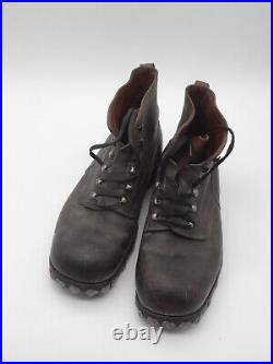 WWII Swiss Army Mountain Hobnail Boots Gebirgsjäger Large Size US 10 / EU 43