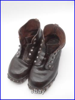WWII Swiss Army Mountain Hobnail Boots Gebirgsjäger Large Size US 9,5 / EU 42,5