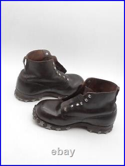 WWII Swiss Army Mountain Hobnail Boots Gebirgsjäger Large Size US 9,5 / EU 42,5