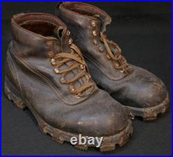 WWII Switzerland Swiss Army Alpine Mountain Leather Boots Gebirgsjäger, Scarce