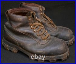 WWII Switzerland Swiss Army Alpine Mountain Leather Boots Gebirgsjäger, Scarce
