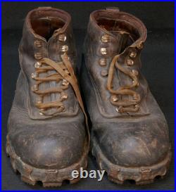 WWII Switzerland Swiss Army Alpine Mountain Leather Boots Gebirgsjäger, Scarce