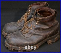 WWII Switzerland Swiss Army Alpine Mountain Leather Boots Gebirgsjäger, Scarce