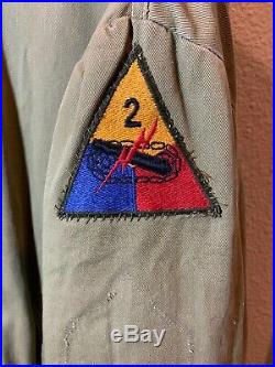 WWII Tanker Jacket US Army 2nd Armored Division 2nd Pattern ORIGINAL