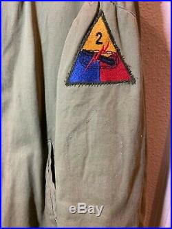 WWII Tanker Jacket US Army 2nd Armored Division 2nd Pattern ORIGINAL