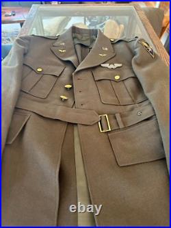 WWII U. S ARMY OFFICER WINTER SERVICE DRESS COAT with 12TH AIRFORCE BULLION PATCH