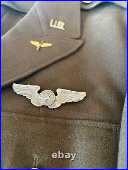 WWII U. S ARMY OFFICER WINTER SERVICE DRESS COAT with 12TH AIRFORCE BULLION PATCH