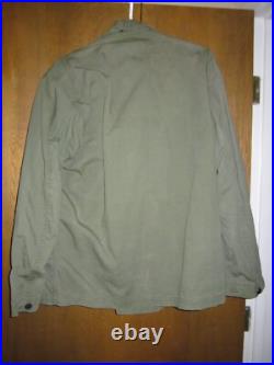 WWII U. S. Army HBT Jacket 40R 1944 Powers MFG Co. OD7 Herringbone Twill Field
